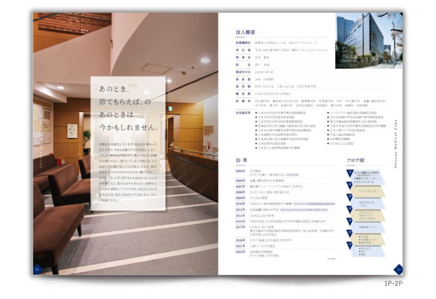 028_医療法人さまの12ページタイプサービス説明の作成の制作物2