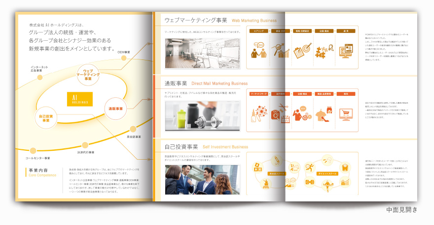 ITシステム会社さまの6ページタイプ会社案内の作成の制作物3