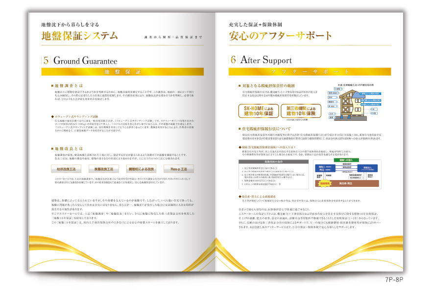 不動産会社さまの12ページポケット付きファイルタイプ会社案内の作成の制作物5