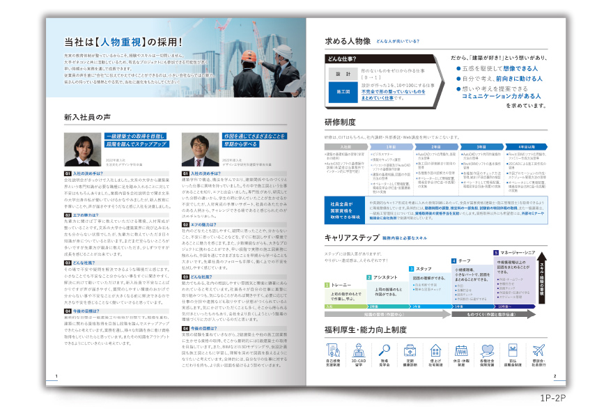 労働者派遣事業社さまの8ページタイプ採用案内の作成の制作物2