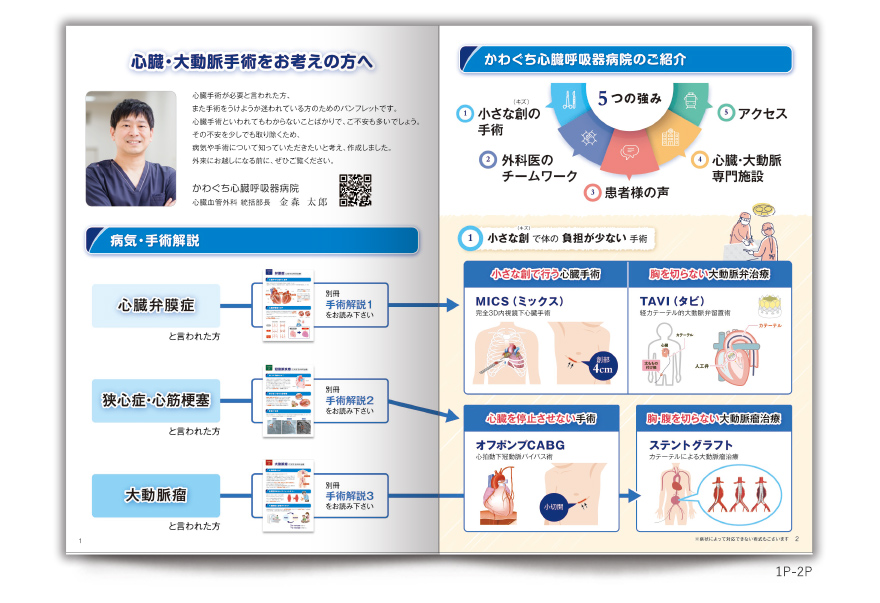 病院の8ページタイプ治療説明の作成の制作物2