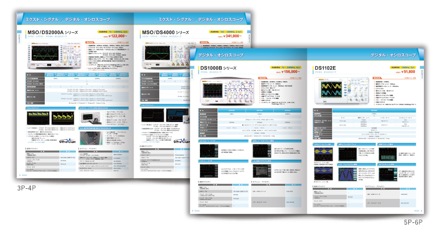 電子計測器・測定器の20ページタイプ総合カタログの作成の制作物2