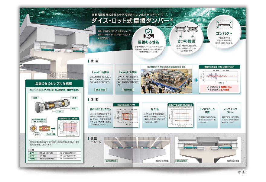 総合建設会社さまの4ページタイプ製品案内の作成の制作物2