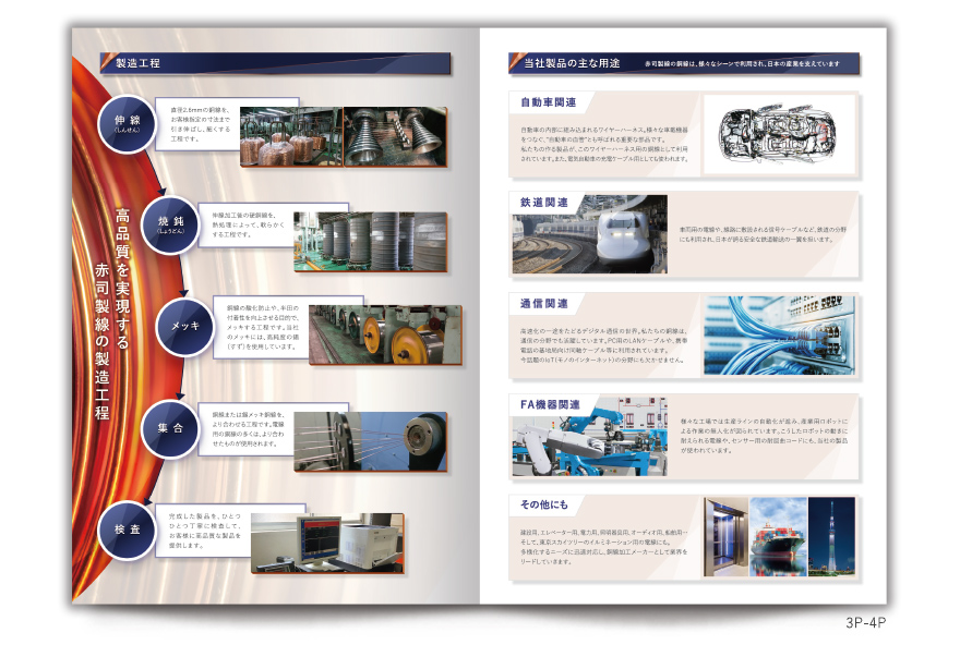 製造会社さまの8ページタイプ採用案内の作成の制作物3