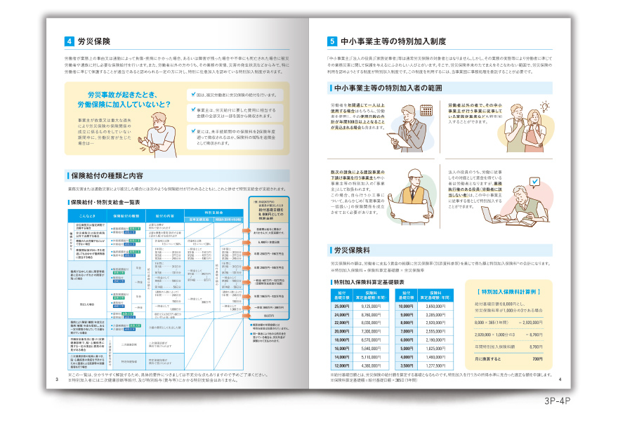 労働保険事務組合さまの8ページタイプサービス説明の作成の制作物3